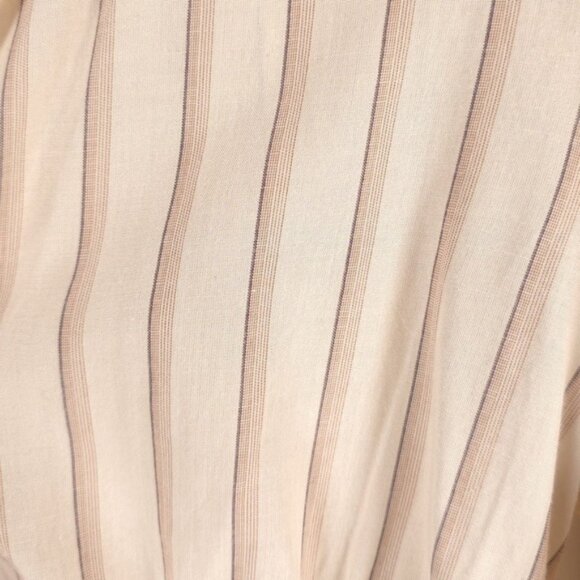 NWOT Free People Caitlin Top Beige Striped Tie Front Boho Blouse Size XS/TP - Picture 14 of 16